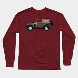 Jeep Wrangler Rubicon 2-door Brown Long Sleeve T-Shirt